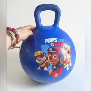 Paw Patrol Hopper Ball Kids Bouncy Ball Handle Toy Blue 2018